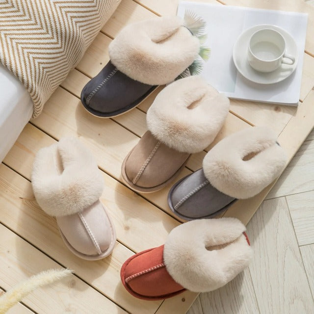 Women Plush Shoes Winter Women Home Warm Fluffy Slippers Women Indoor  Outside Cotton Shoes Couples Warmth Anti-skid Boots - AliExpress