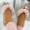 Load image into Gallery viewer, COASIE Cortina Super Soft Cosy Fluffy Slippers In Pink