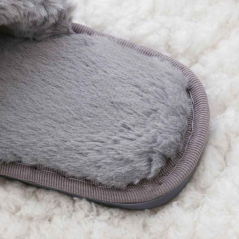 COASIE Hamptons Super Soft Cosy Warm Slippers In Vegan Faux Fur