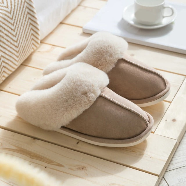COASIE Cosy Soft Warm Slippers For Women In Khaki Color